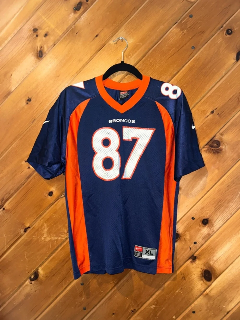 Youth XL Nike NFL Denver Broncos Ed McCaffrey retired player jersey